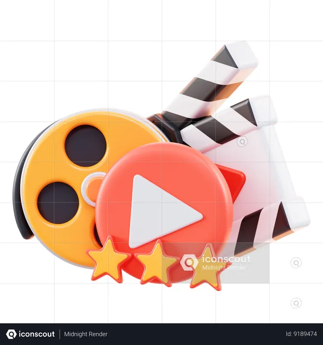 Movie Ratings  3D Icon