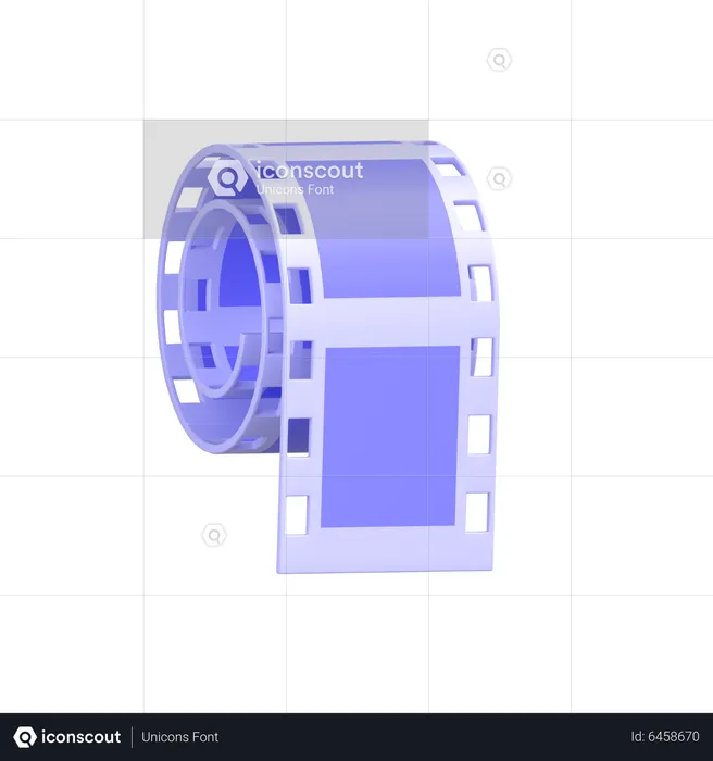 Movie Reel  3D Icon