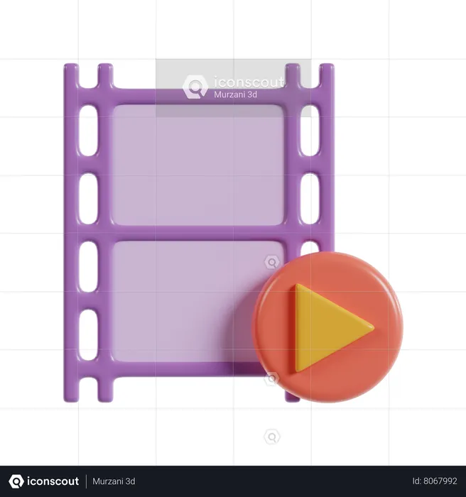 Movie Reel  3D Icon