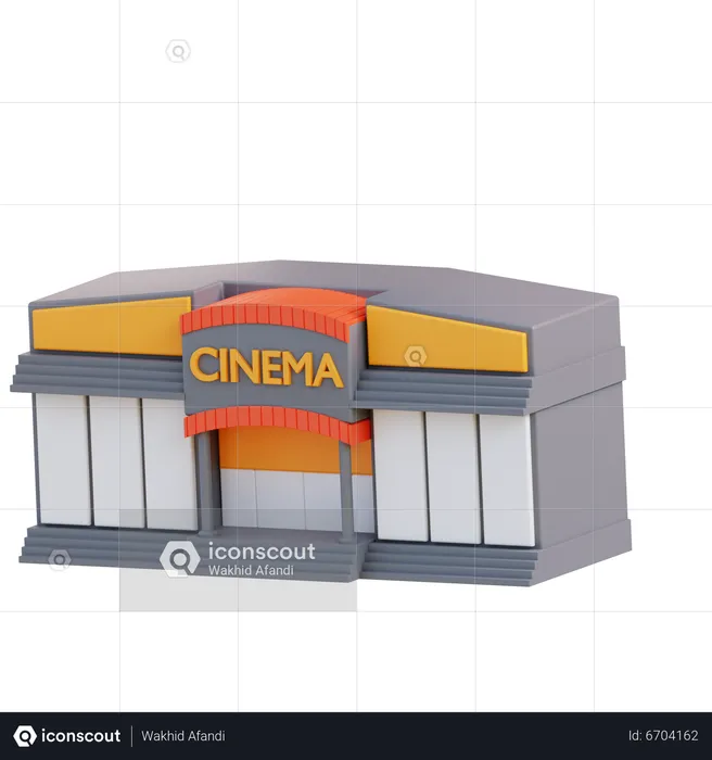 Movie Theater Building  3D Icon