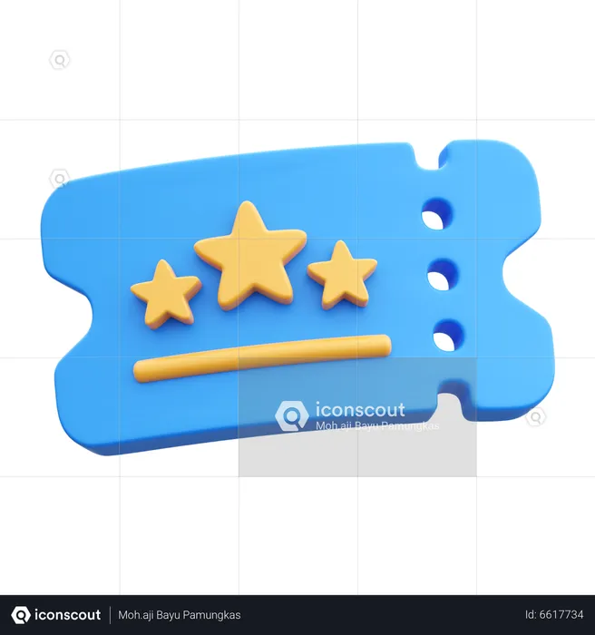 Movie Ticket  3D Icon