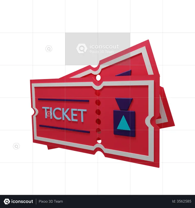 Movie Tickets  3D Illustration