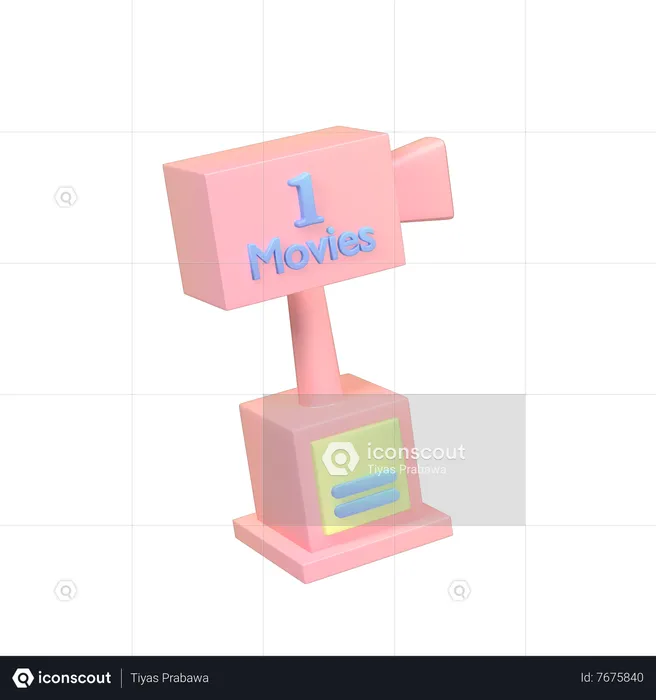 Movie Trophy  3D Icon