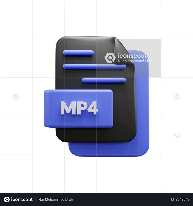 Archivo mp4  3D Icon