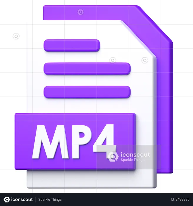 Archivo mp4  3D Icon