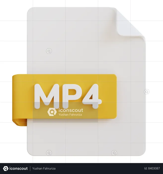 Arquivo mp4  3D Icon