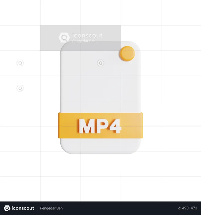 Mp 4 File  3D Icon