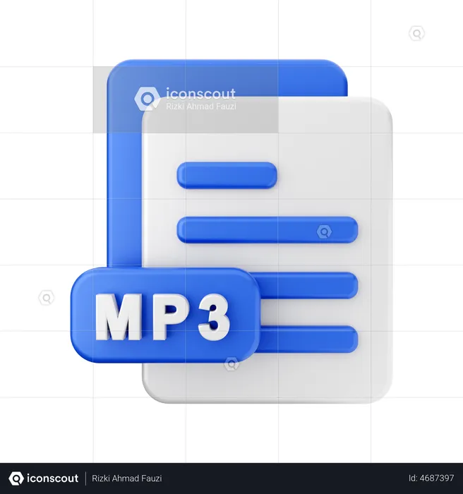 MP3 File  3D Illustration