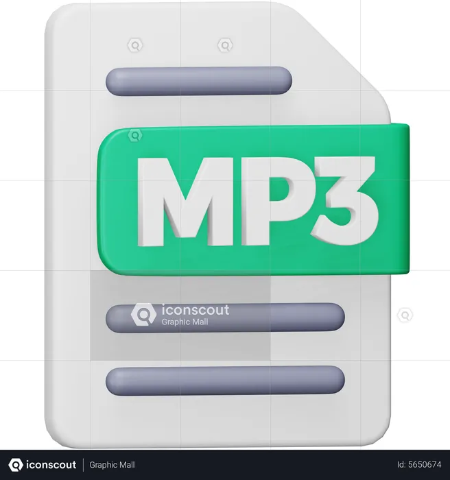 Mp3 File  3D Icon