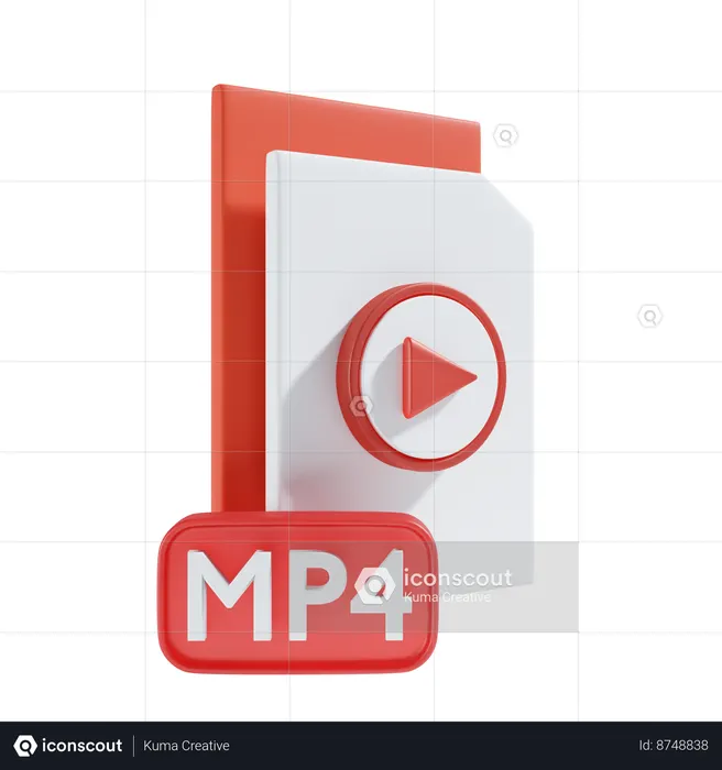 MP4 file  3D Icon