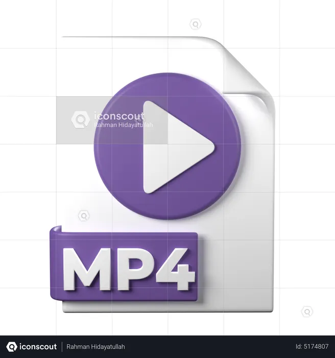 MP4 File  3D Icon