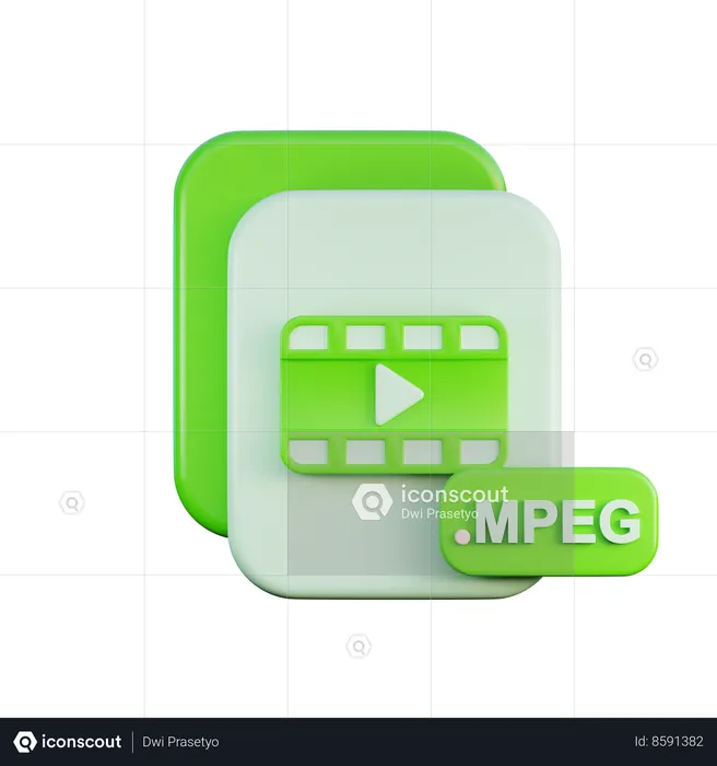 Mpeg File  3D Icon