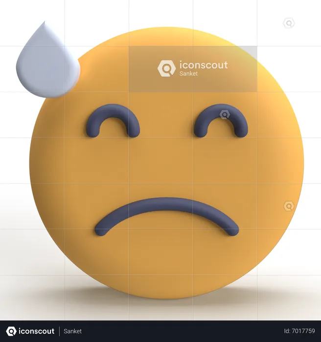 Müde Emoji Logo 3D Icon