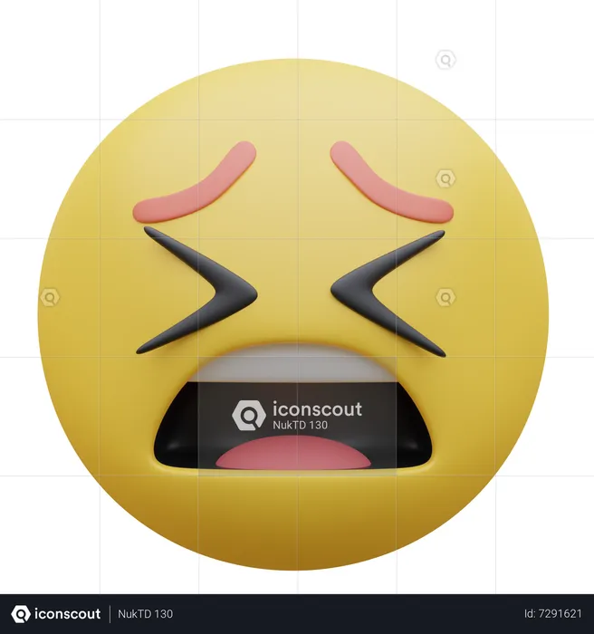 Müdes Gesicht Emoji 3D Icon