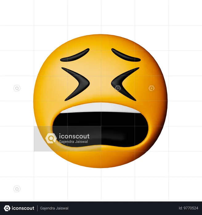 Müdes Gesicht Emoji Emoji 3D Icon