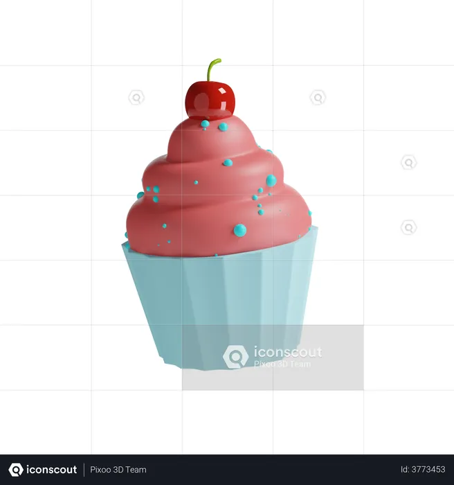 Muffin  3D Illustration