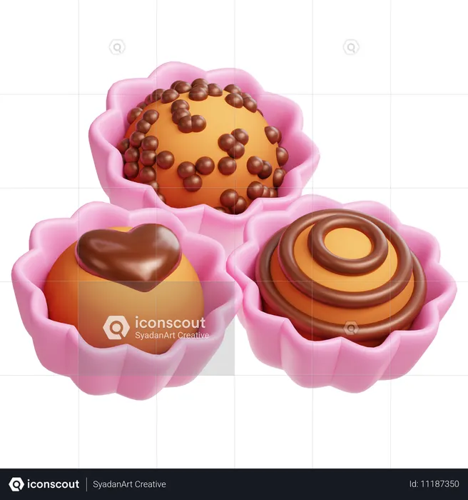 Muffin dos namorados  3D Icon