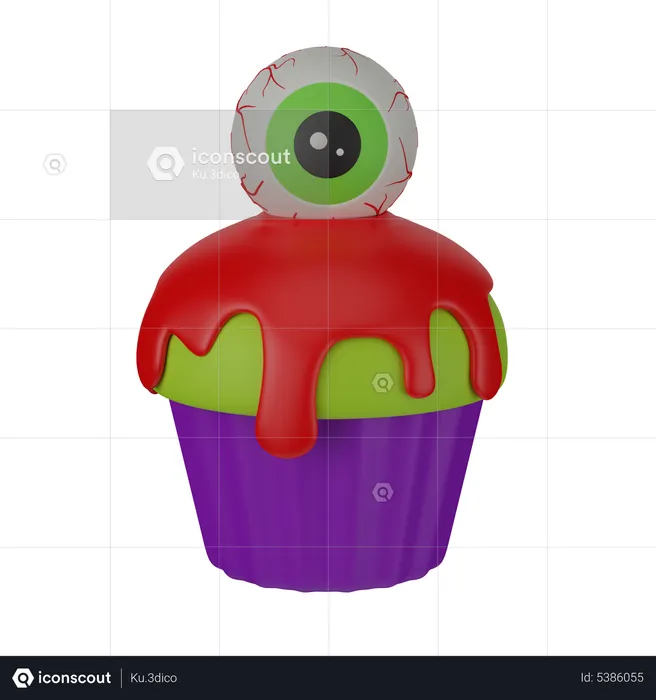 Muffin with eye  3D Icon