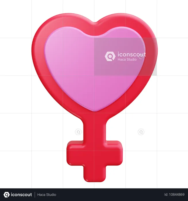 Femenino  3D Icon