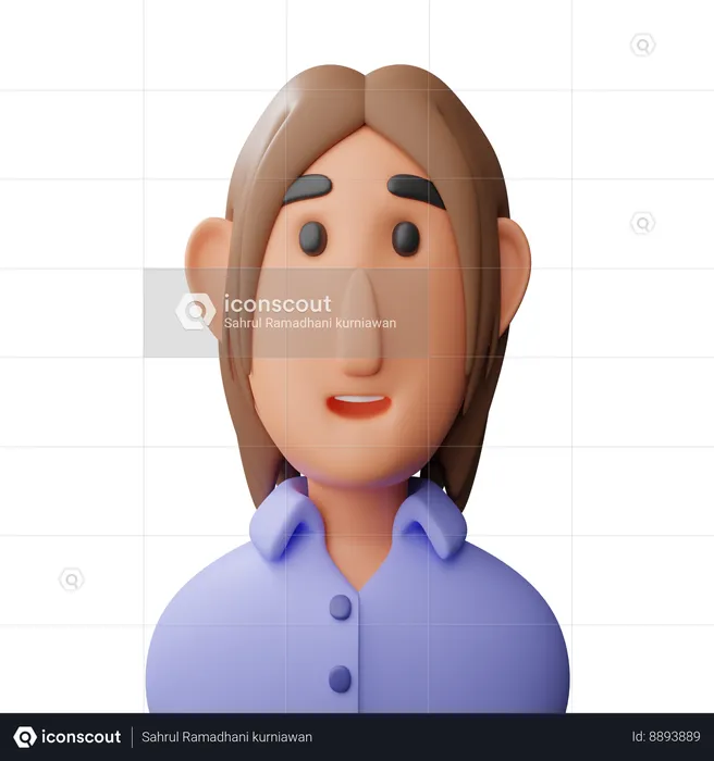 Avatar mujer  3D Icon