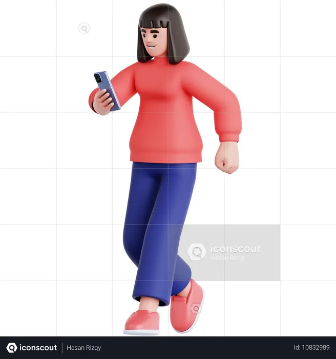 Mujer caminando  3D Illustration