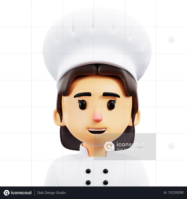 Mujer cocinera  3D Icon