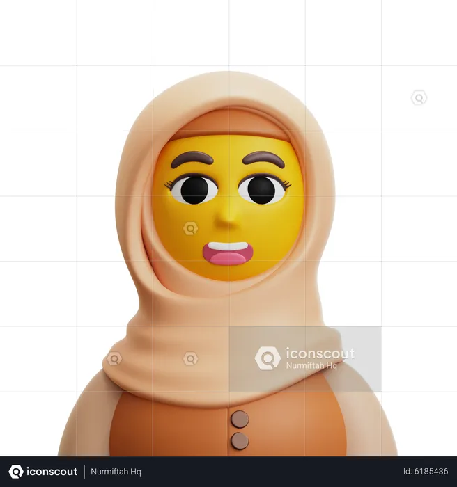 Mujer con hijab  3D Icon