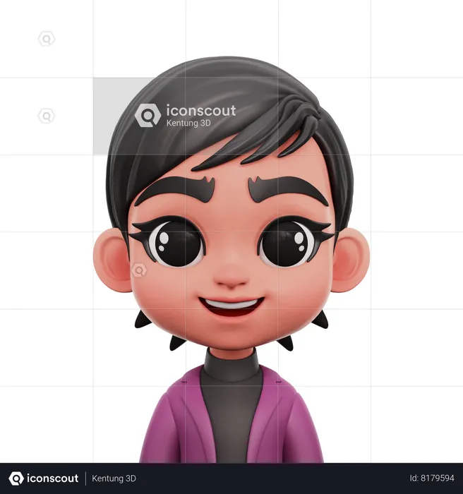 Mujer de negocios  3D Icon