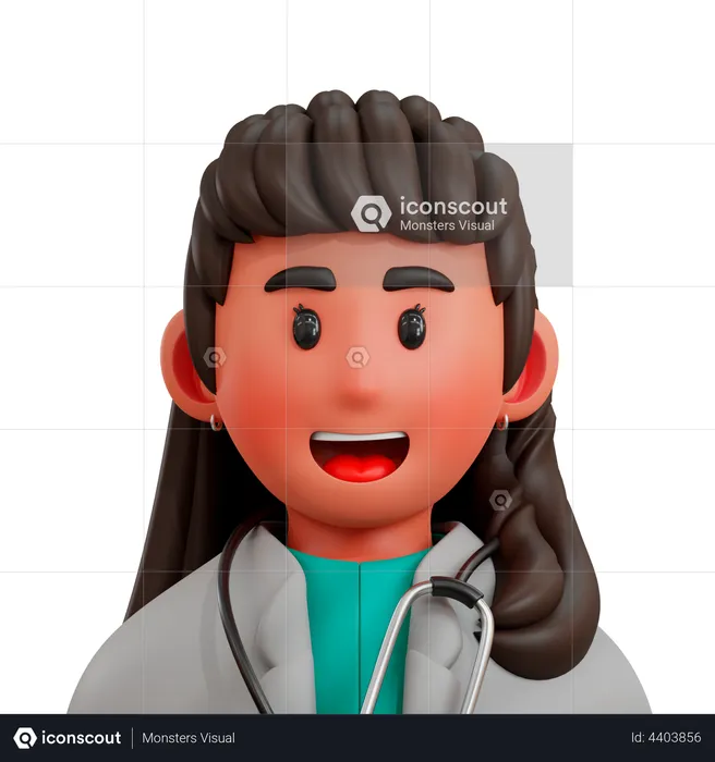 Doctora  3D Illustration