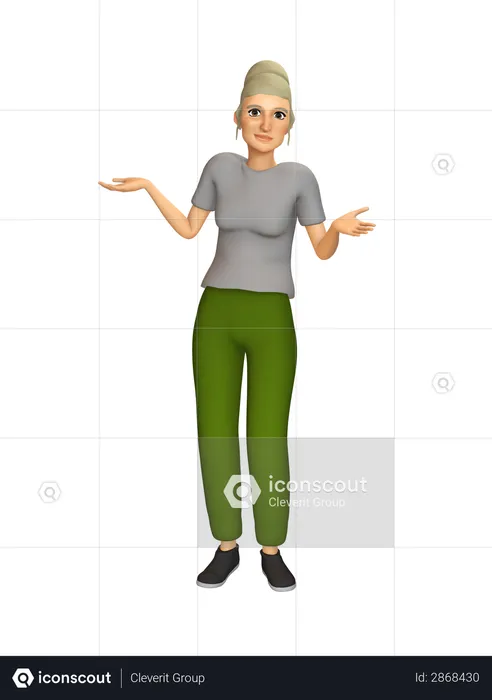 Mujer anciana  3D Illustration