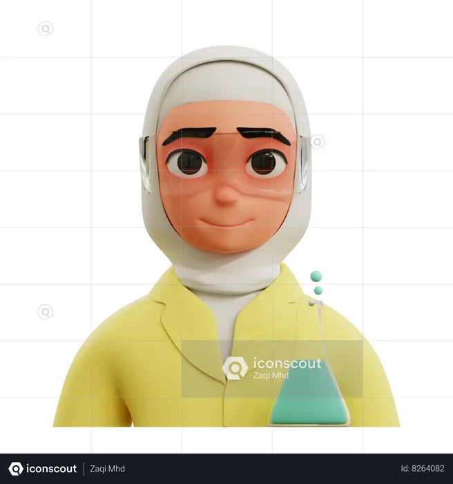 Mujer química  3D Icon