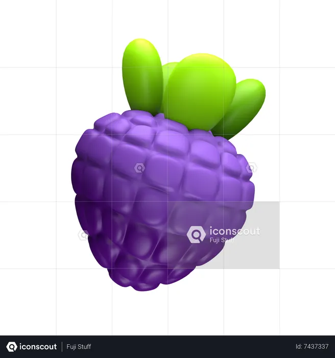 Mulberry Fruit  3D Icon