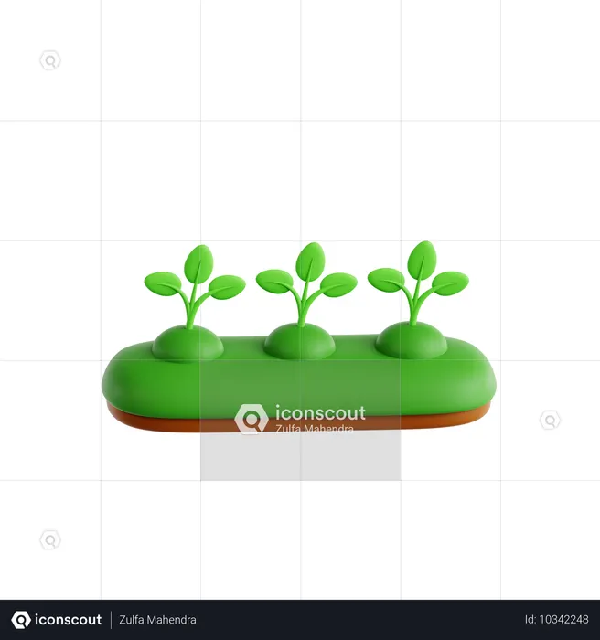 Mulchvorgang  3D Icon