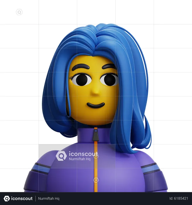 Cabelo longo de mulher  3D Icon