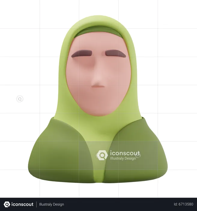 Mulher islâmica  3D Icon