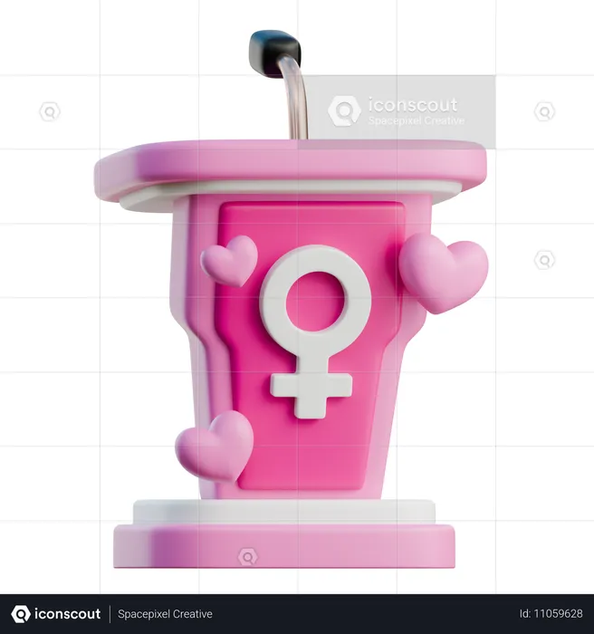 Pódio feminino  3D Icon