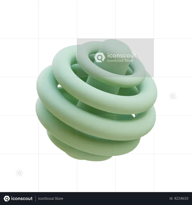 Multi Ringed Torus Sphere  3D Icon
