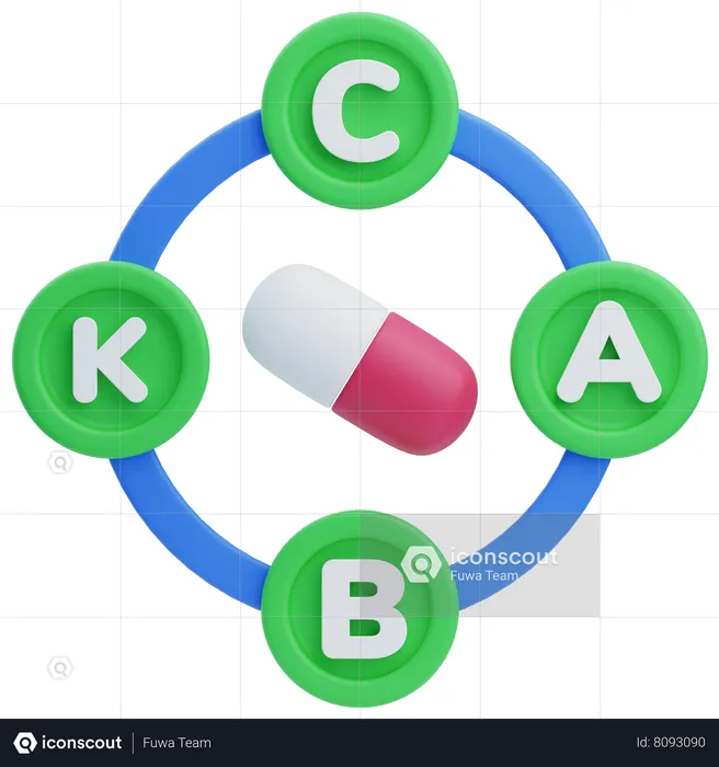 Multivitamine  3D Icon