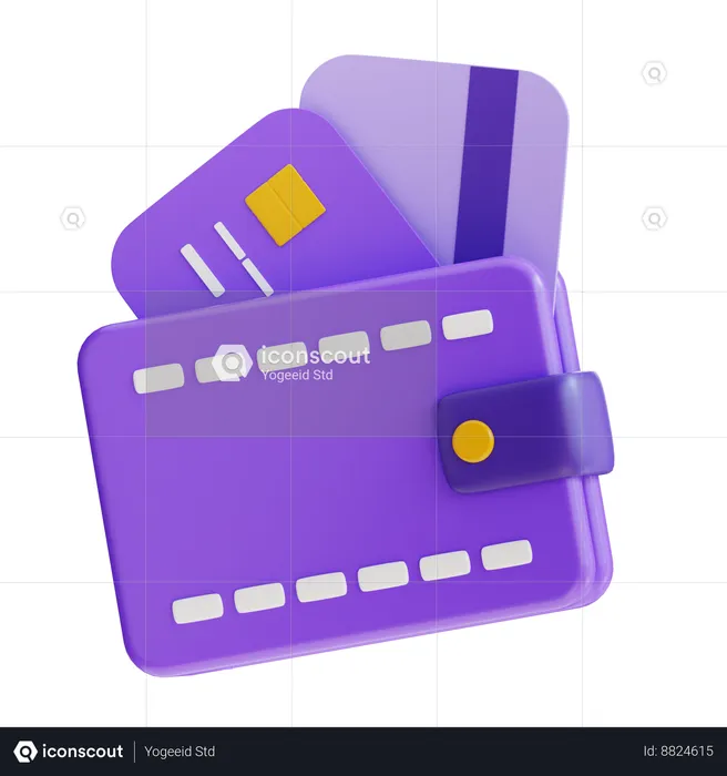 Multicard Wallet  3D Icon