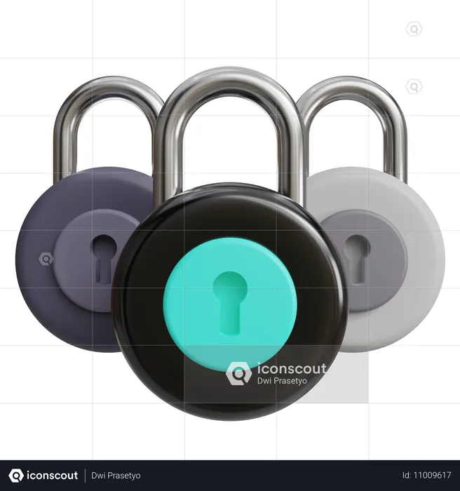 Multikey Security Services  3D Icon