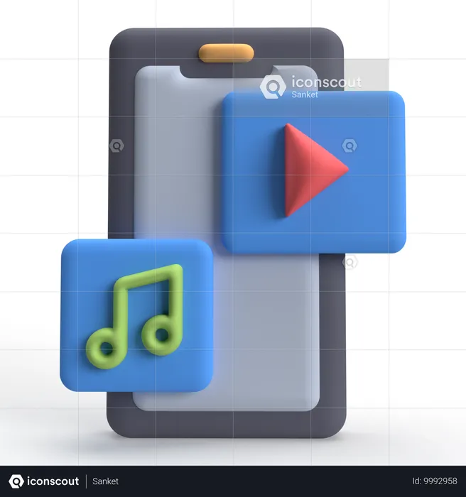 Multimedia  3D Icon