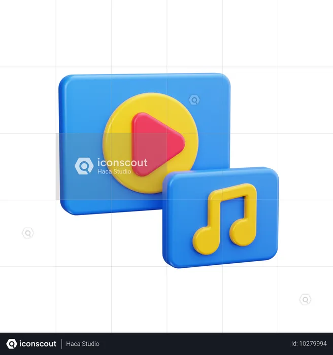 Multimedia  3D Icon