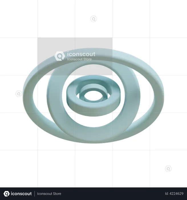 Multiple Rings  3D Illustration