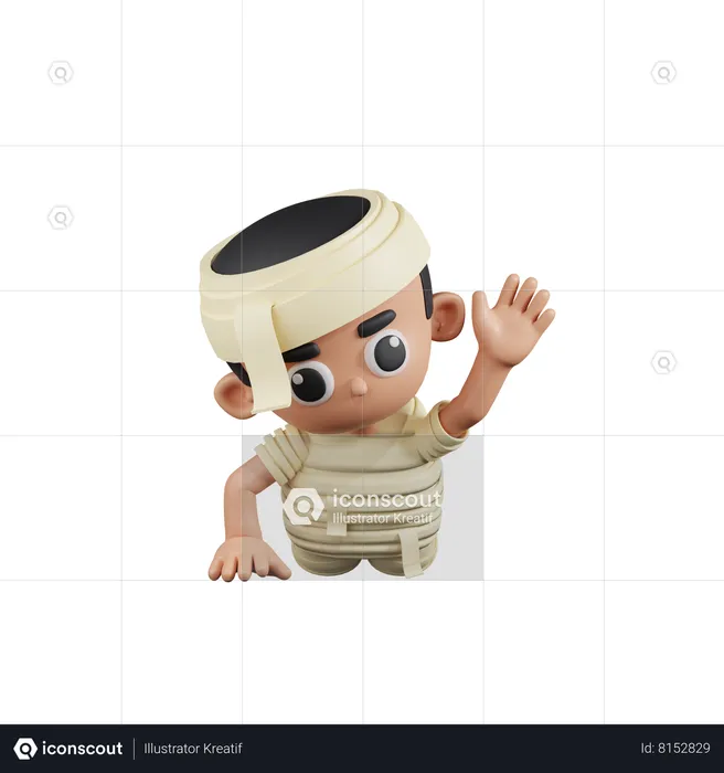 Mummy Cartoon Picture  3D Illustration