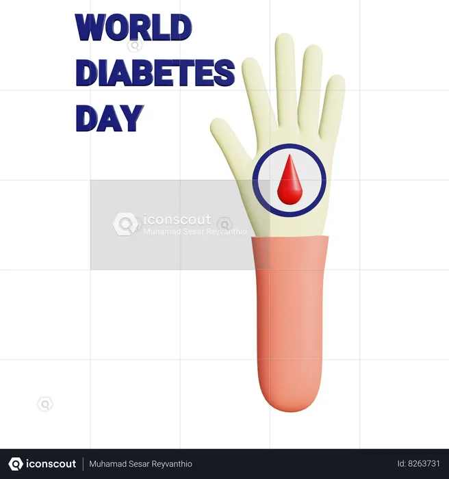 Diabetes mundial  3D Icon