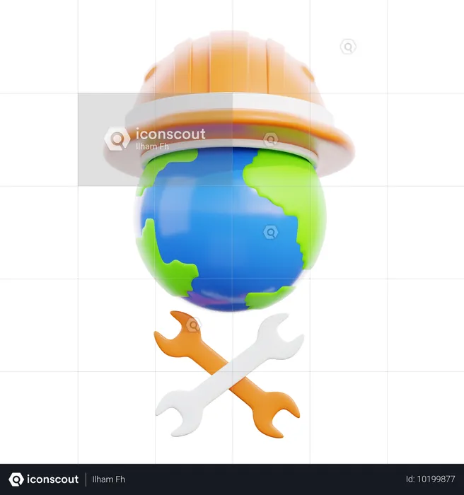 Trabalho mundial  3D Icon