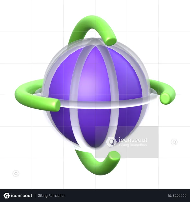 Mundo virtual  3D Icon