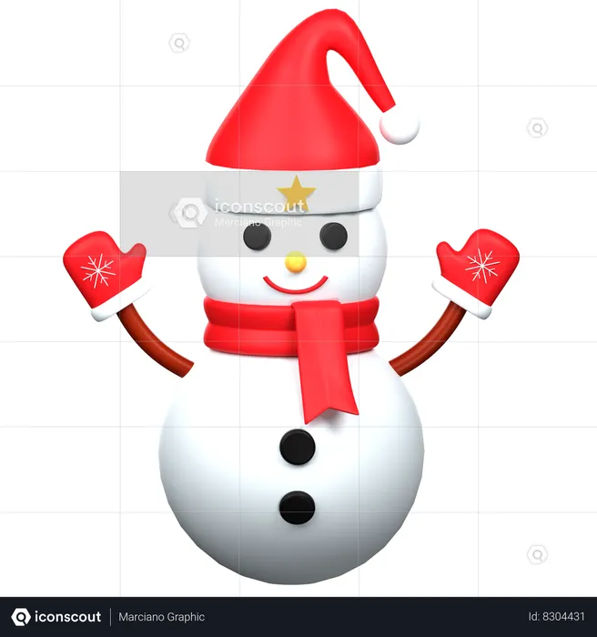 Muñeco de nieve  3D Icon