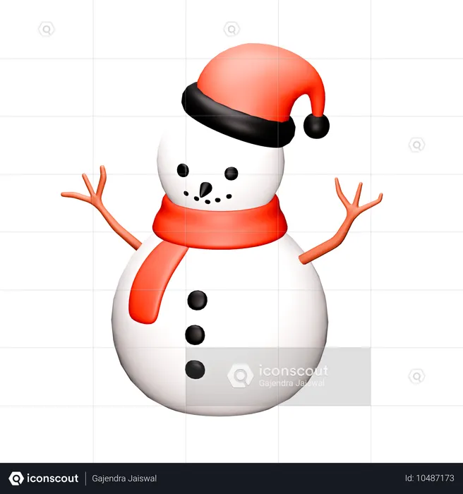 Hombre de nieve 2  3D Icon