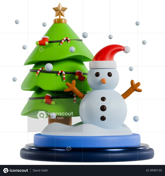 Muñeco de nieve navidad  3D Icon